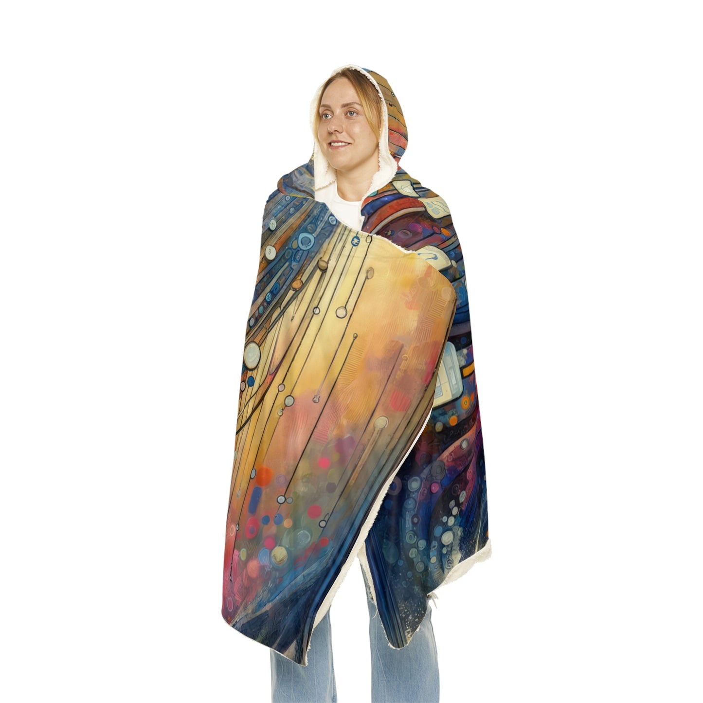 Digital Tapestry Weaving Snuggle Blanket