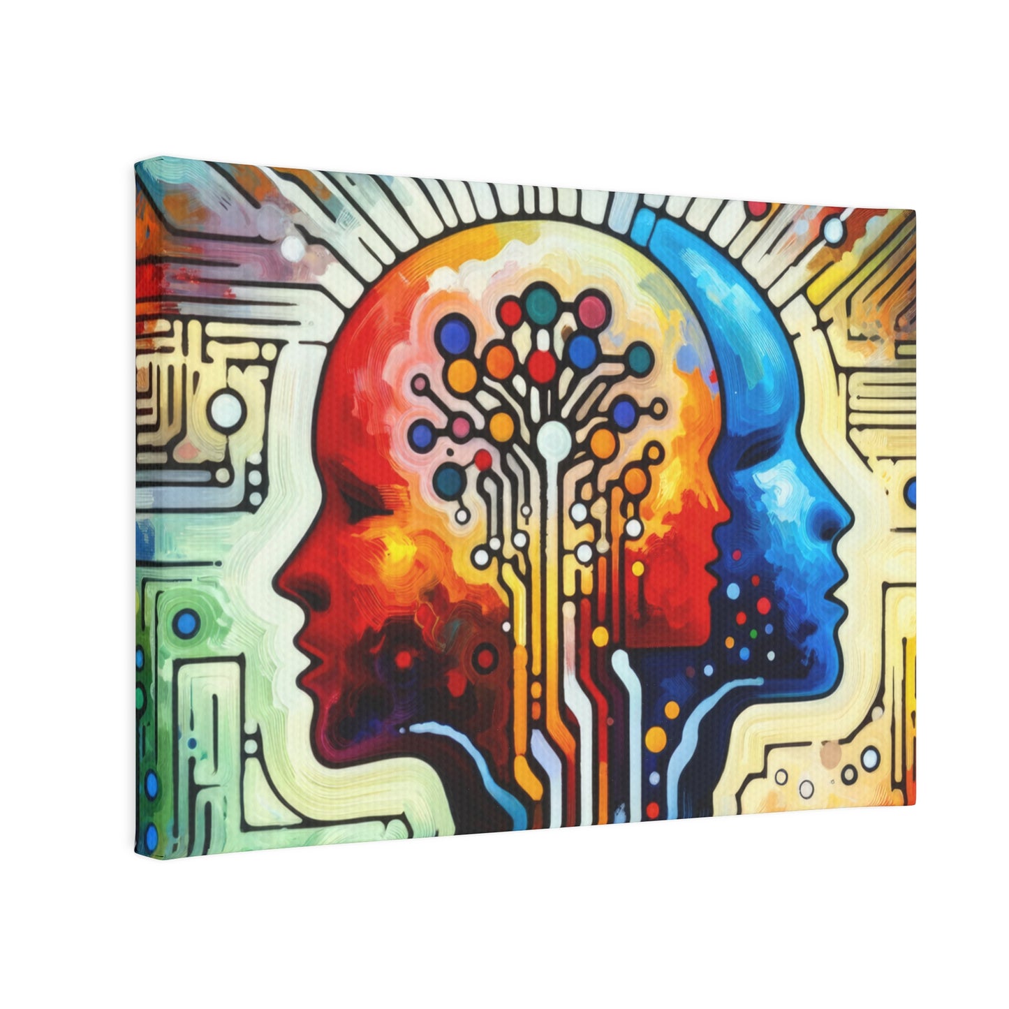 Empathetic Connection Abstract Canvas Photo Tile