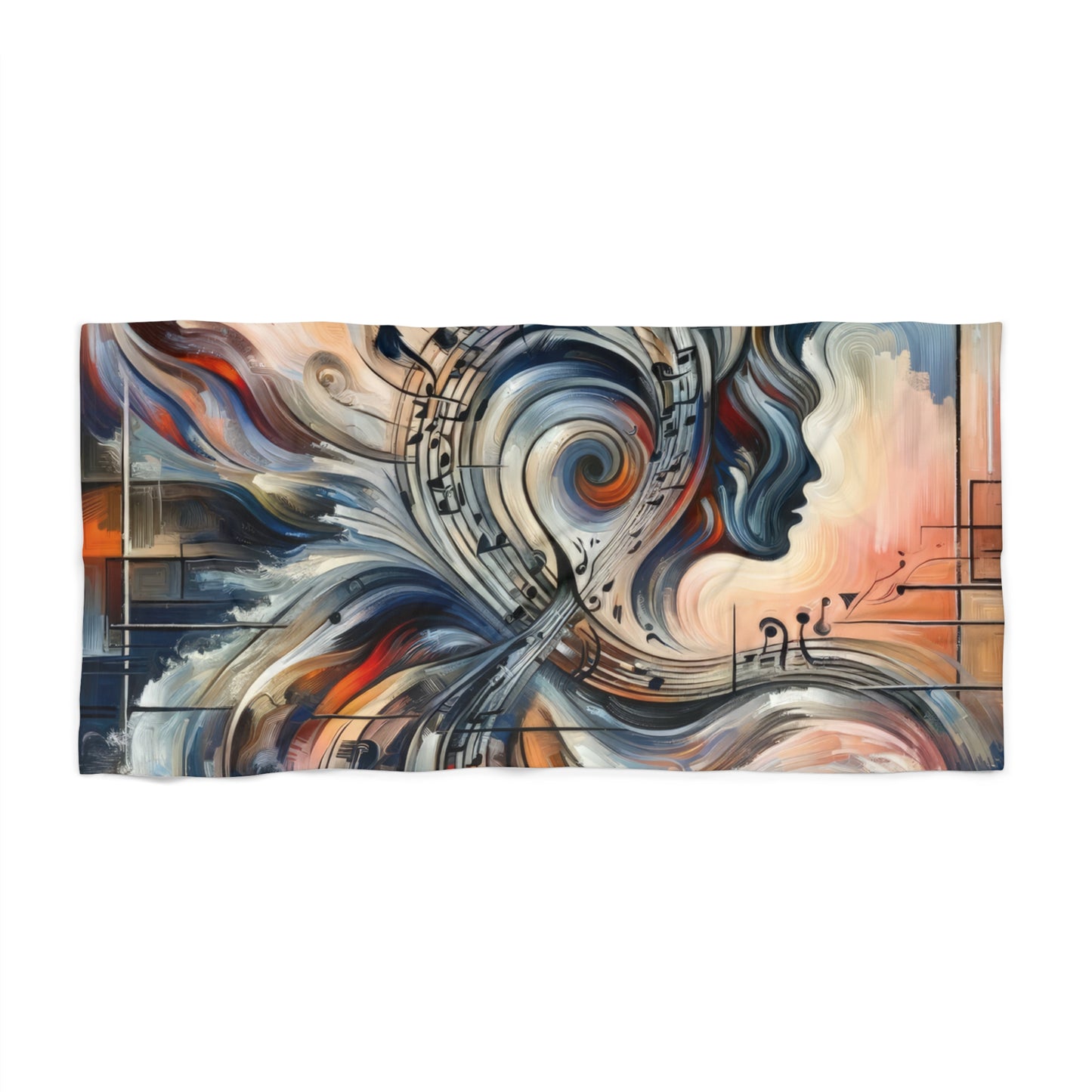 Symphonic Empathic Swirls Beach Towel