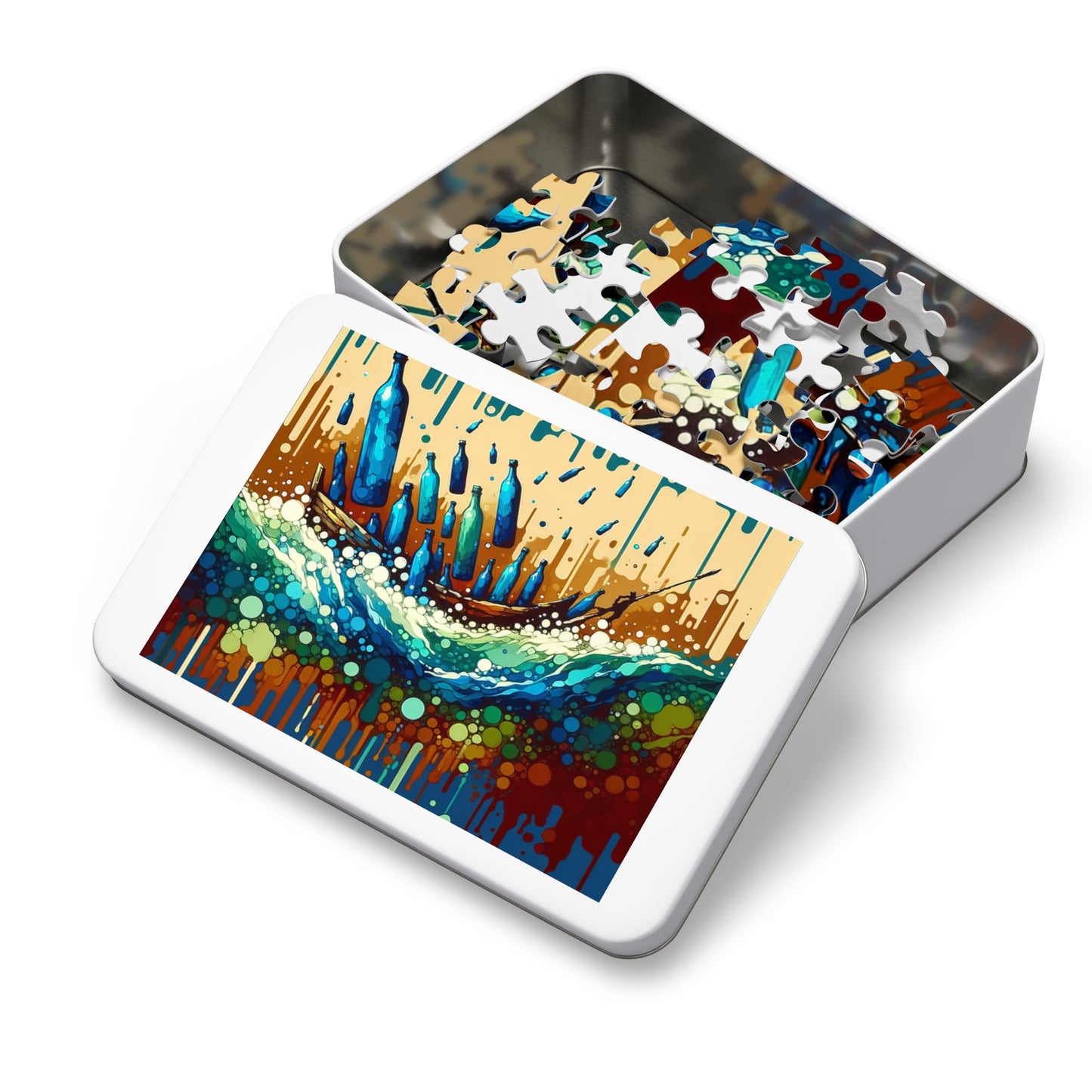 Oceanic Bottle Rescue Jigsaw Puzzle (30, 110, 252, 500,1000-Piece)