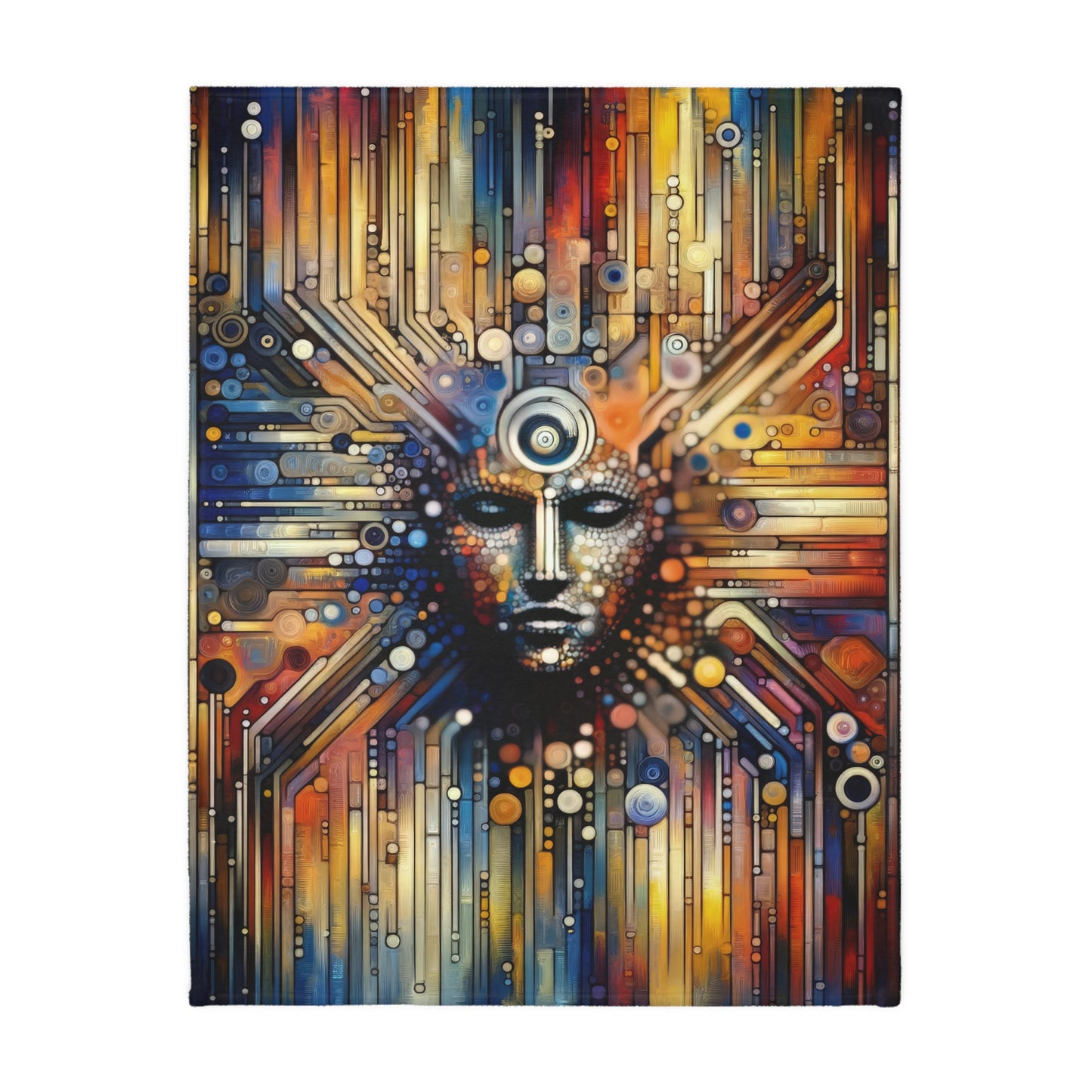 Digital Rhythm Tapestry Velveteen Microfiber Blanket (Two-sided print)