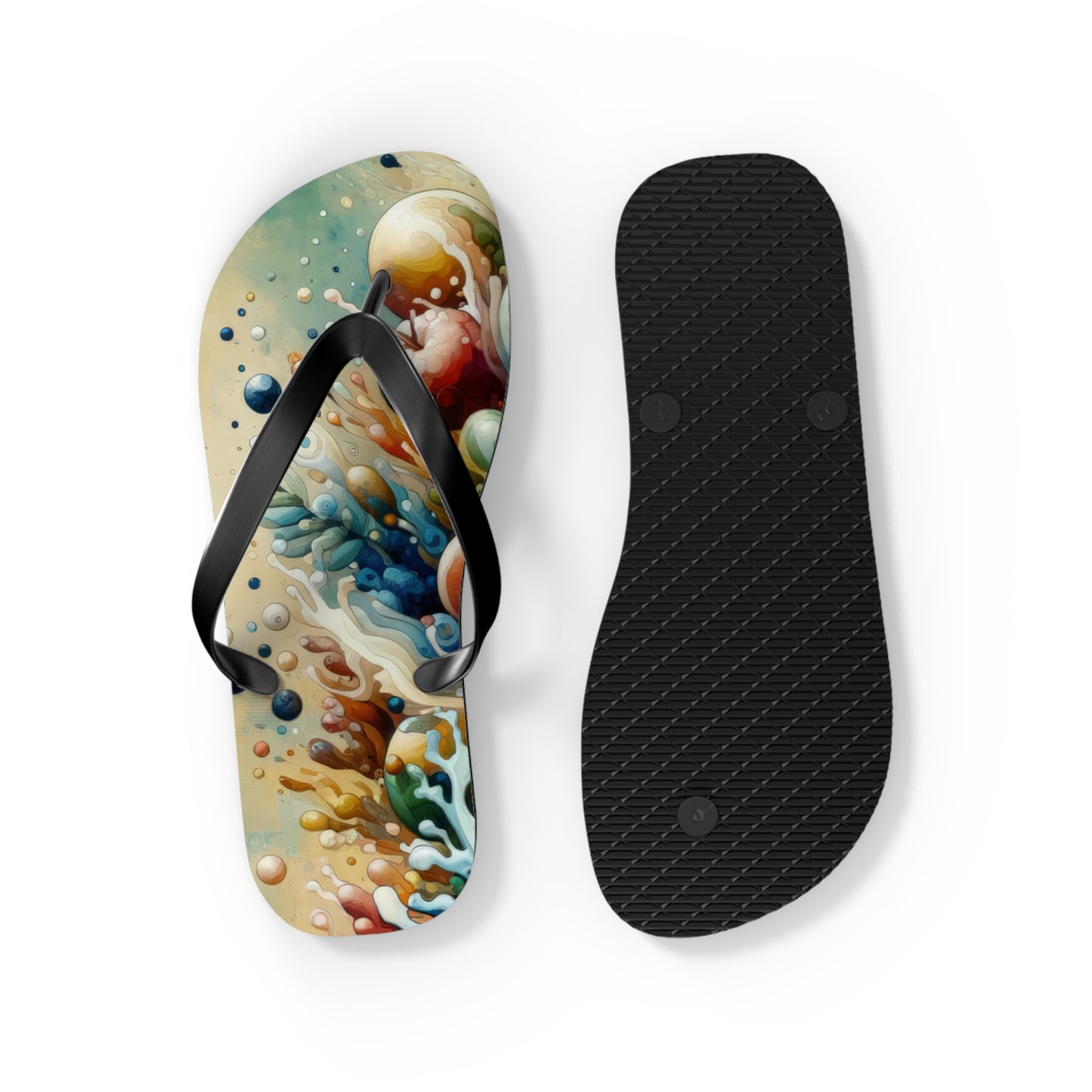 Nourishing Tachism Symphony Flip Flops