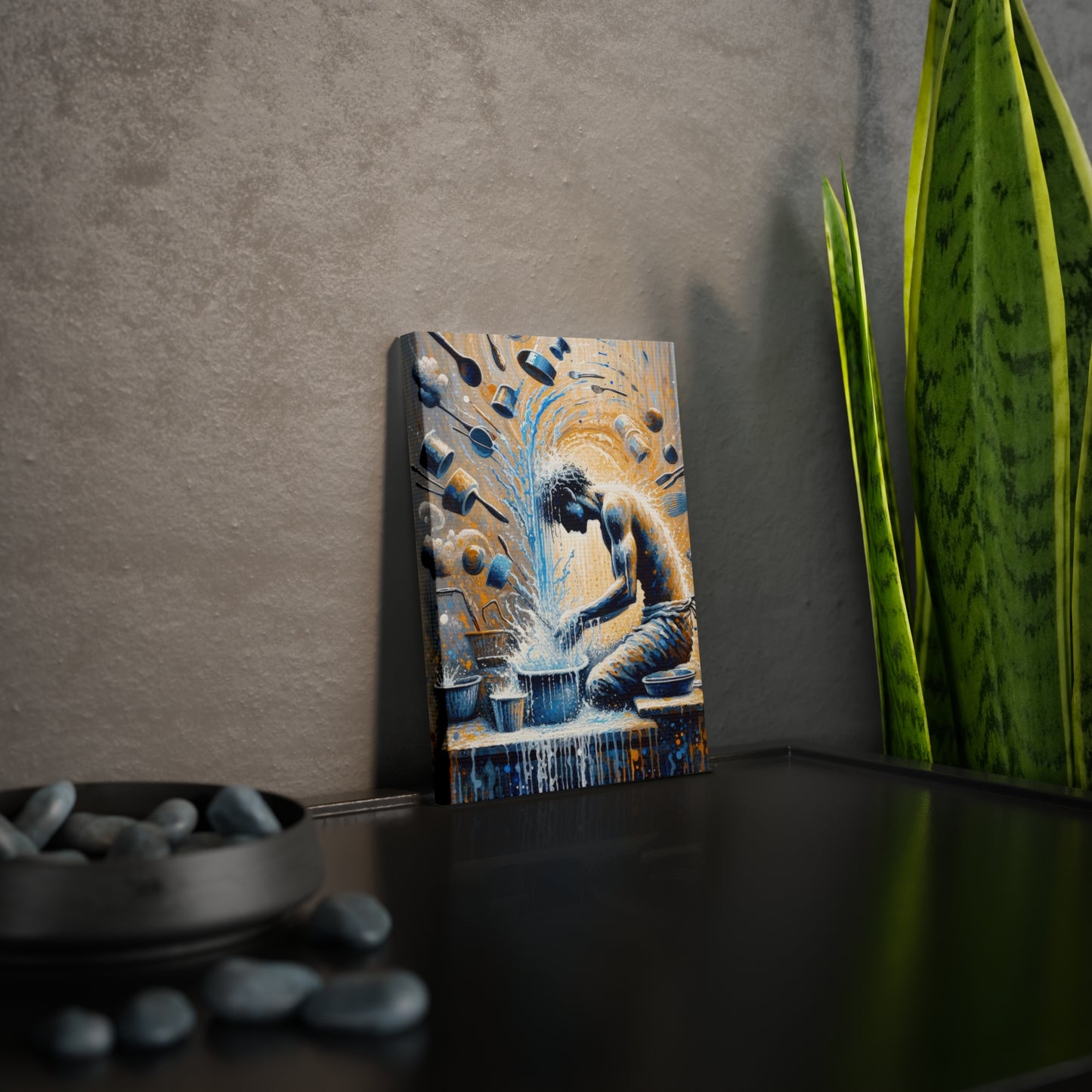 Meditative Kinetic Tachism Canvas Photo Tile