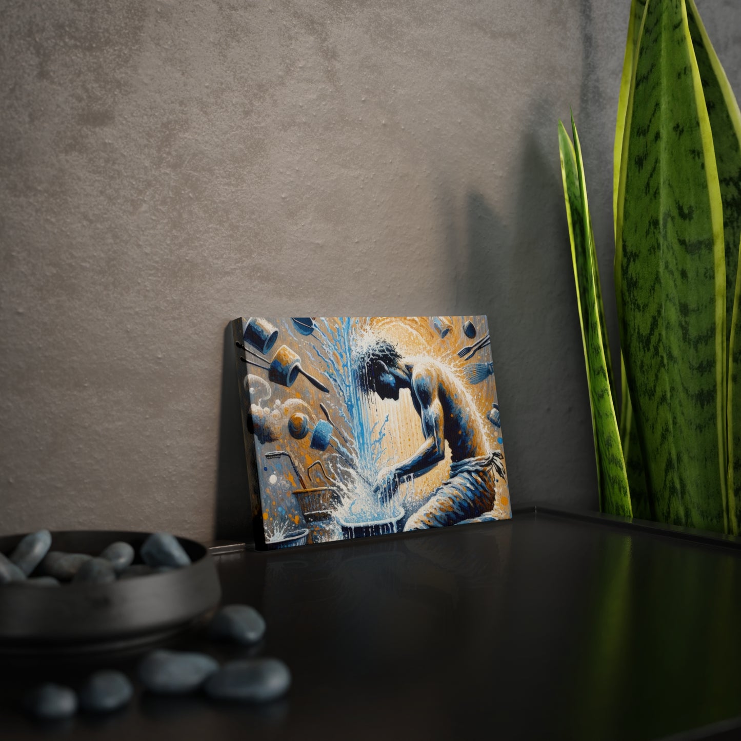 Meditative Kinetic Tachism Canvas Photo Tile