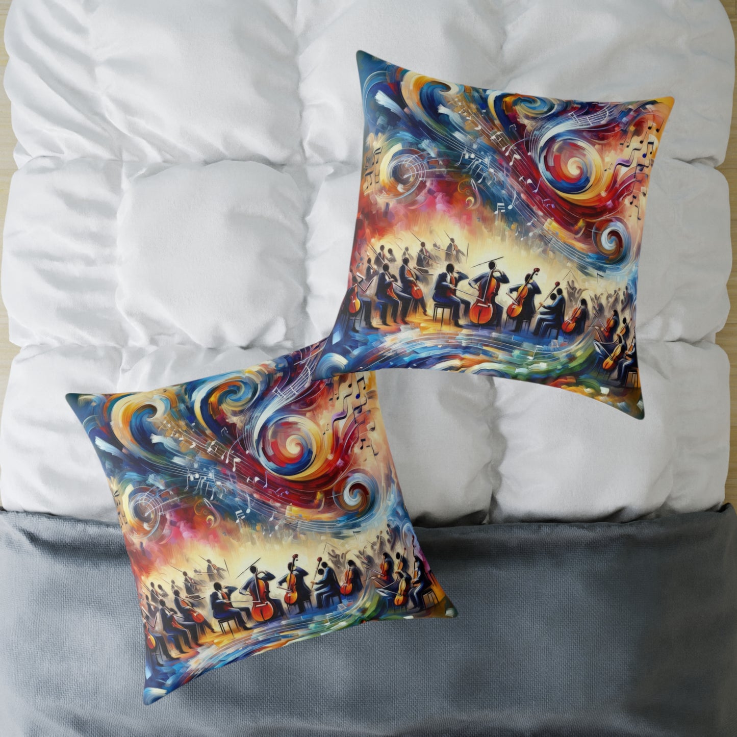 Vibrant Maestro Symphony Spun Polyester Pillow