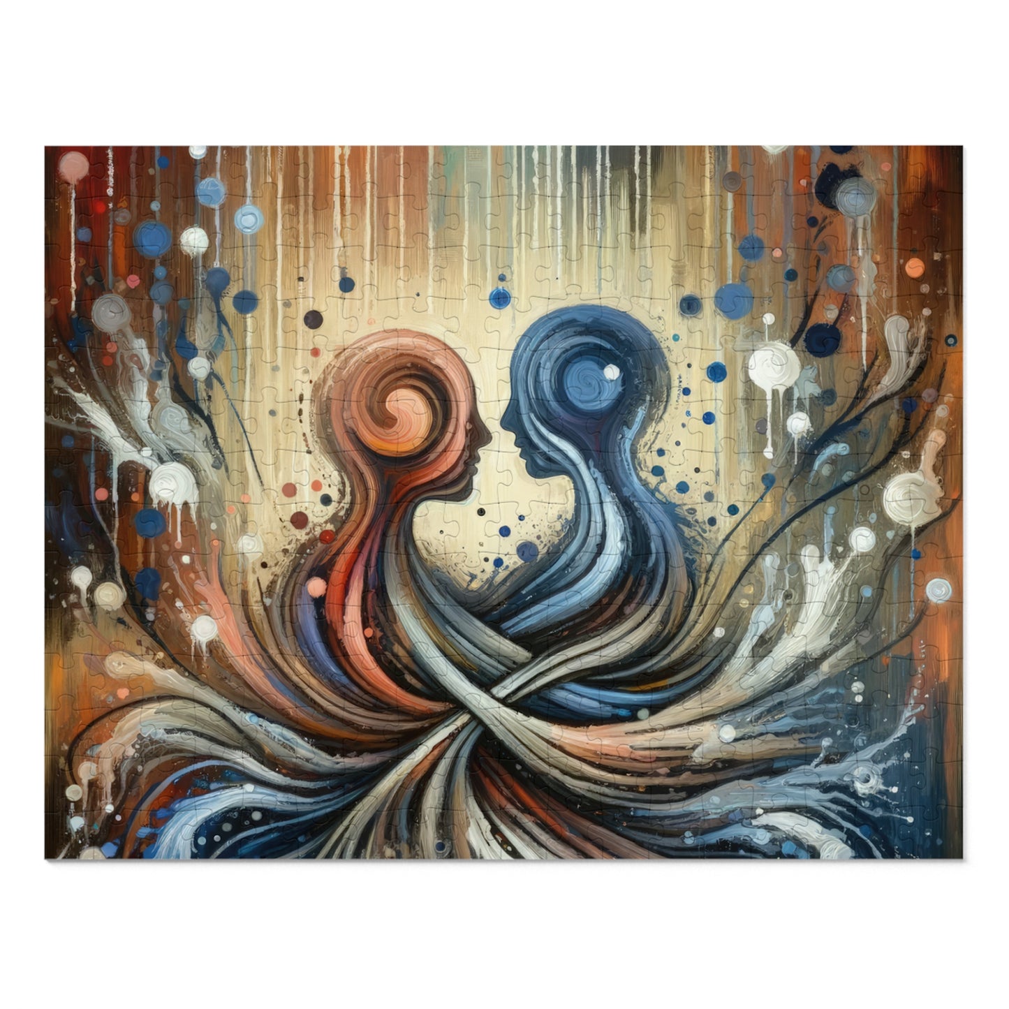 Empathic Connection Tachism Jigsaw Puzzle (30, 110, 252, 500,1000-Piece)