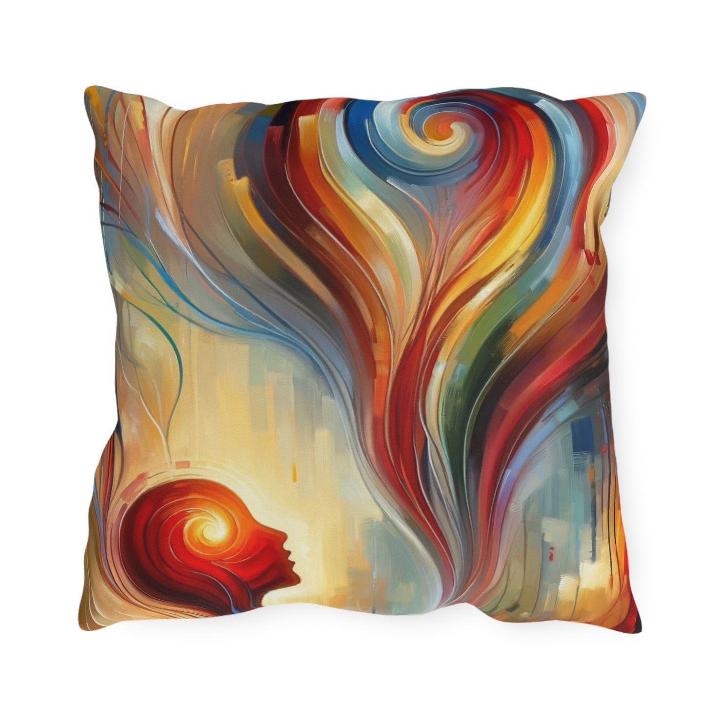 Empathetic Spiral Dialogue Outdoor Pillows