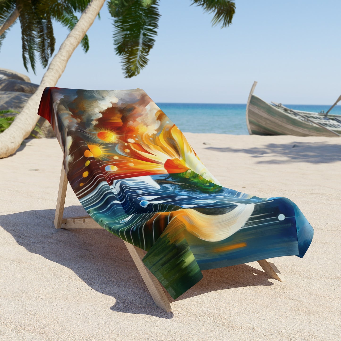 Sunshine Harvest Journey Beach Towel