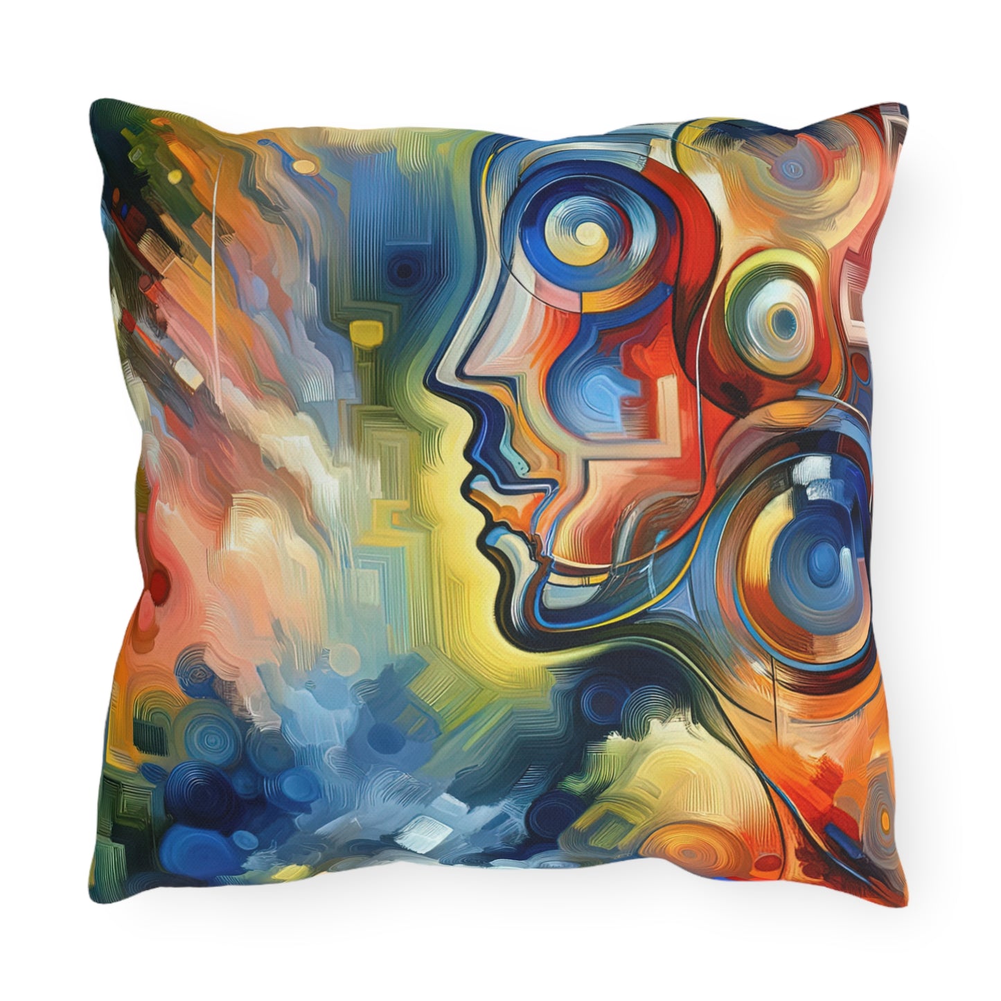 Emotional Perception Abstract Outdoor Pillows