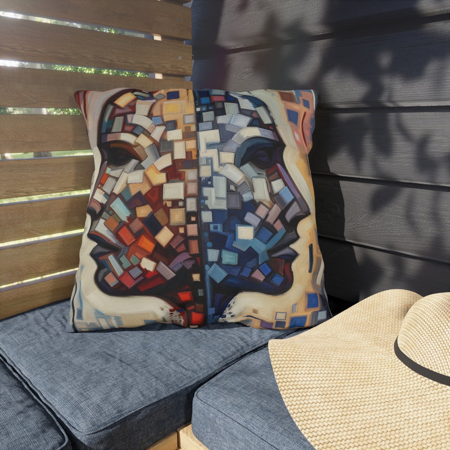 Identity Tachism Intersection Outdoor Pillows