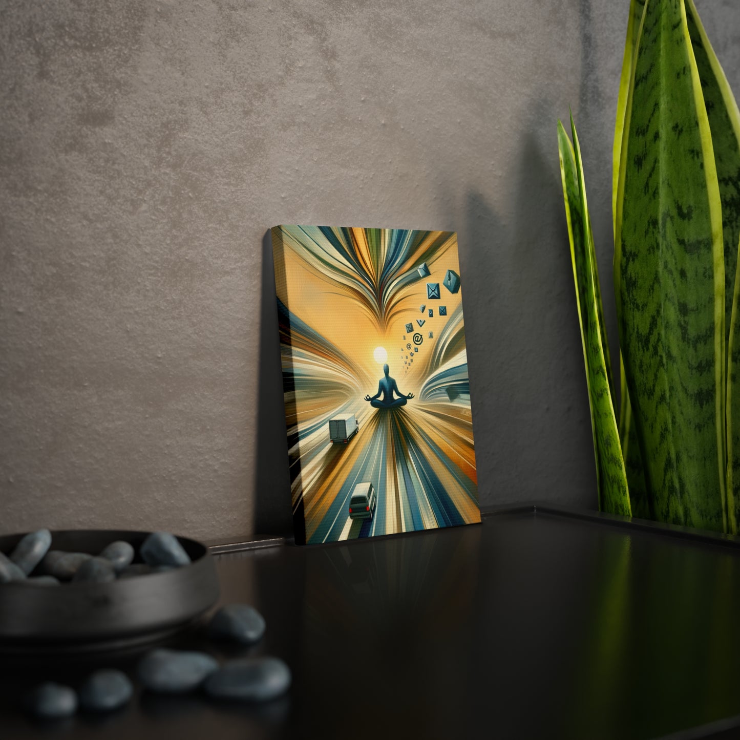 Meditative Commute Flow Canvas Photo Tile