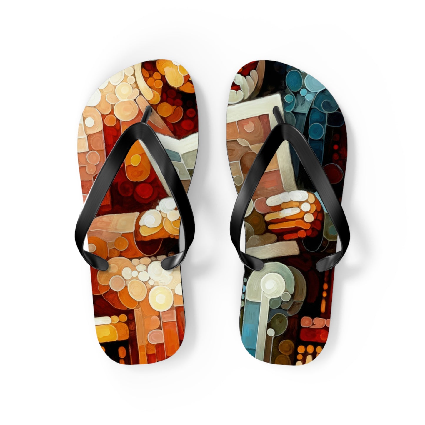 Elderly Unity Tachism Flip Flops