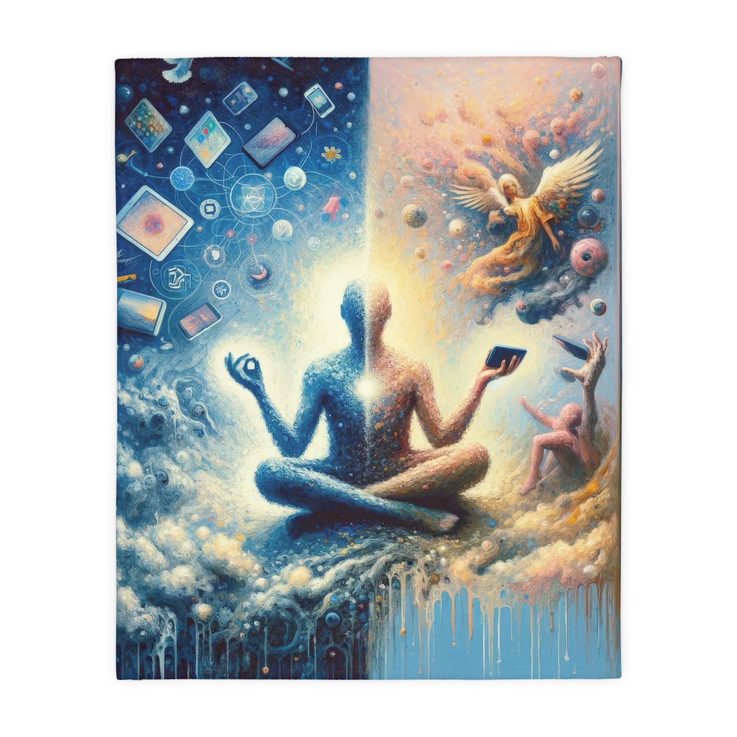 Spiritual Choice Transcendence Velveteen Microfiber Blanket (Two-sided print)