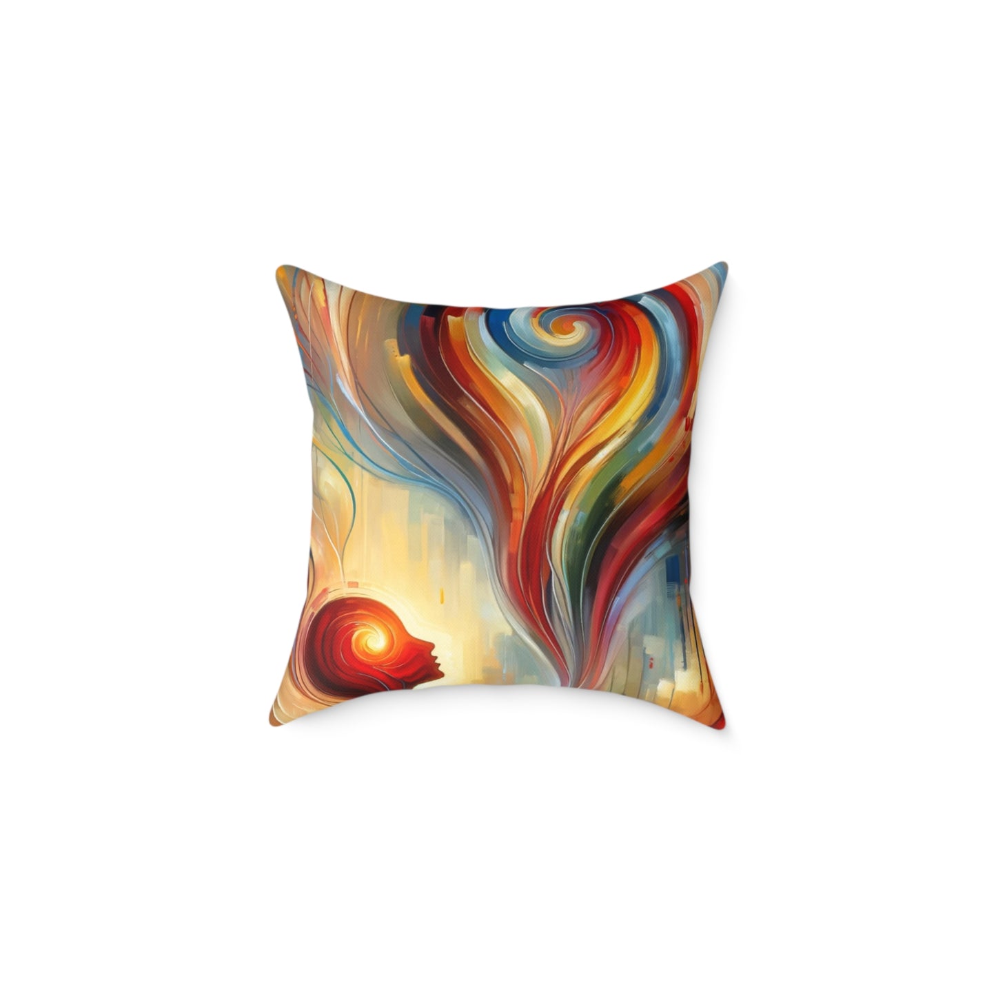 Empathetic Spiral Dialogue Spun Polyester Pillow