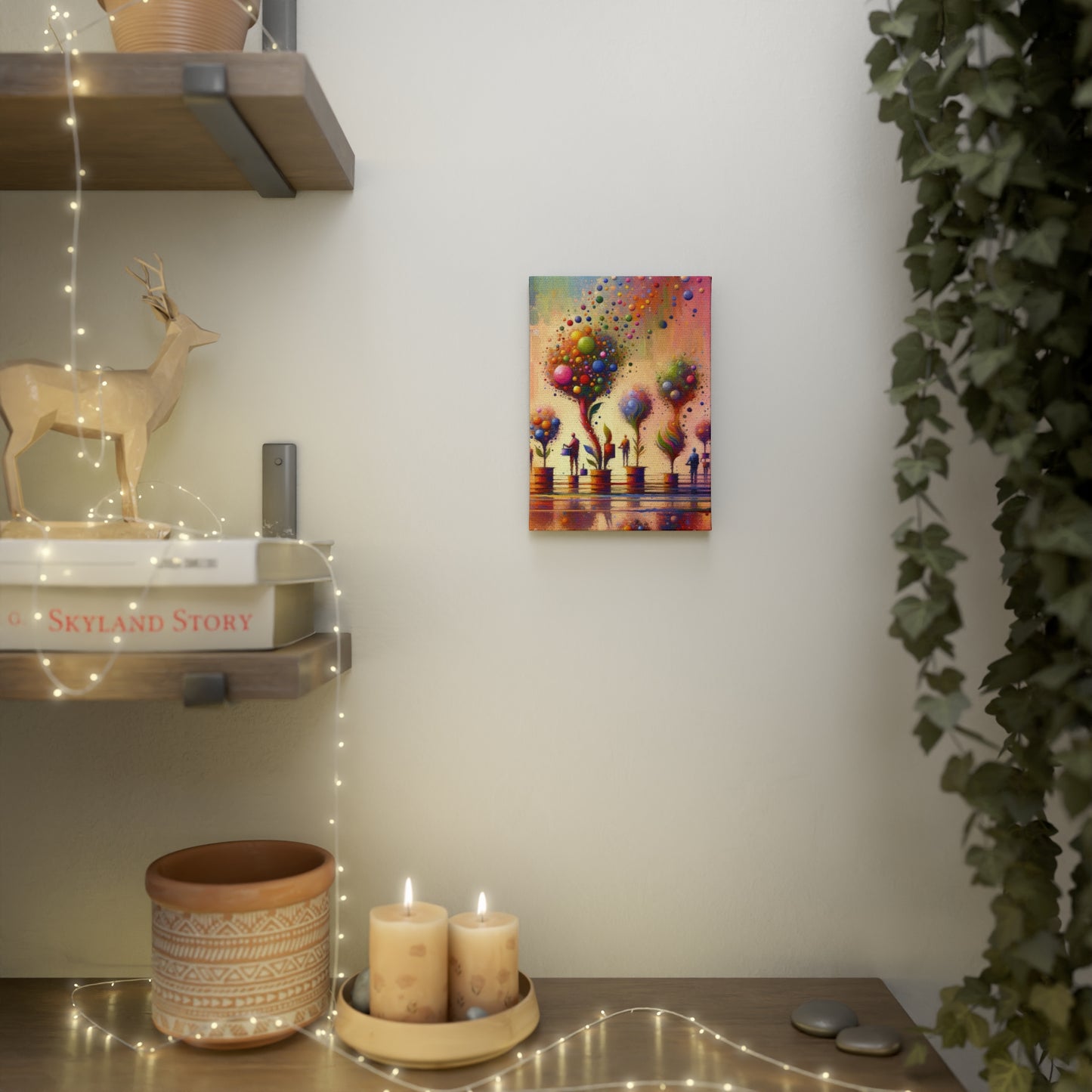 Vibrant Digital Arboriculture Canvas Photo Tile