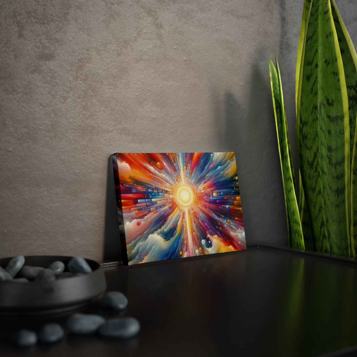 Kaleidoscopic Tachism Breath Canvas Photo Tile