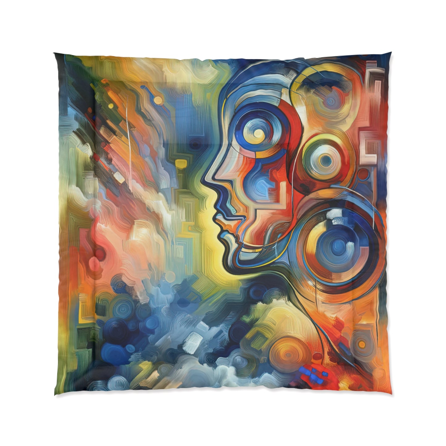 Emotional Perception Abstract Comforter