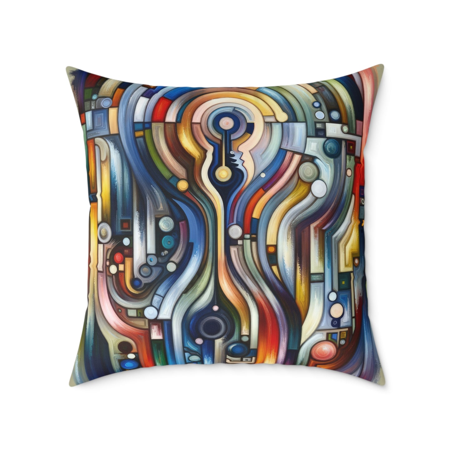 Embracing Faceted Unity Spun Polyester Pillow