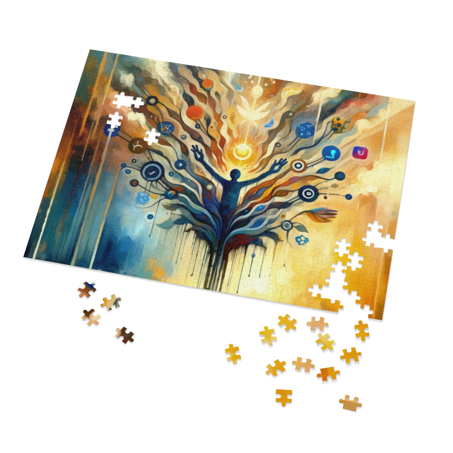 Reflective Digital Meditation Jigsaw Puzzle (30, 110, 252, 500,1000-Piece)