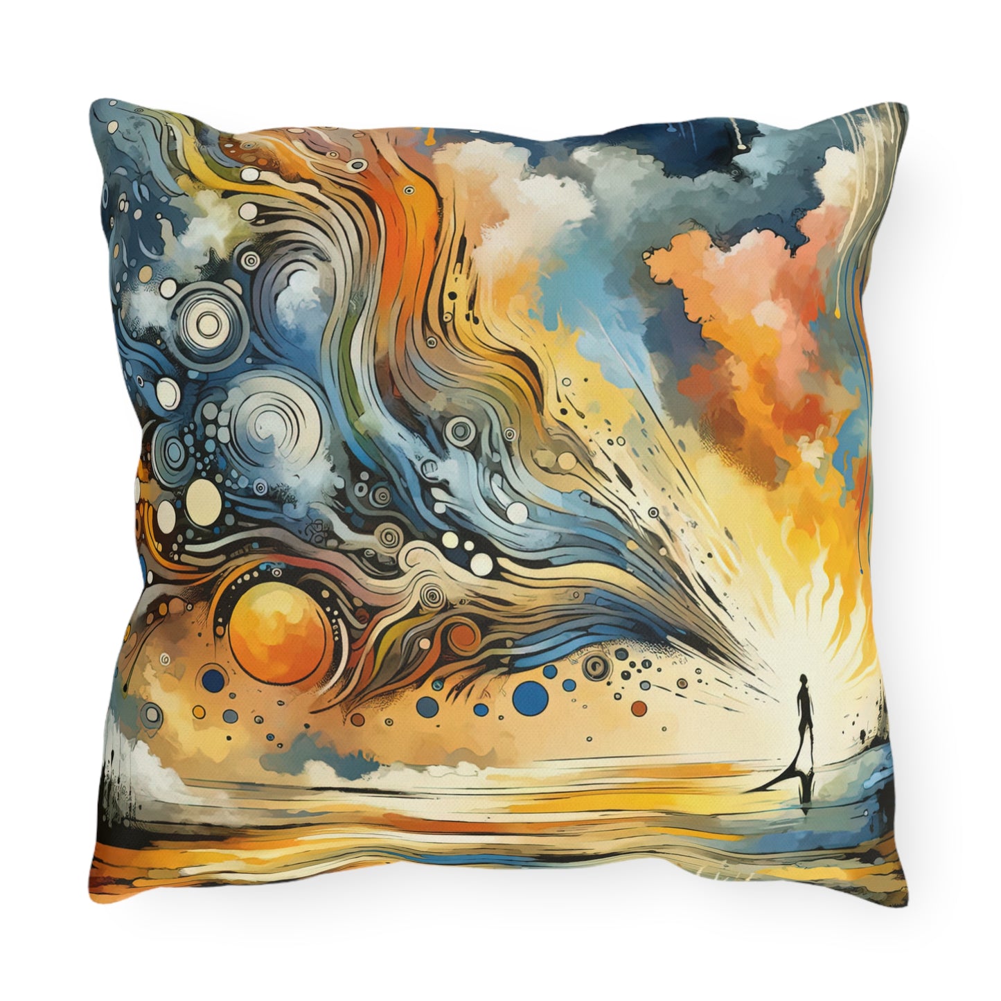 Intentional Awakening Reflection Outdoor Pillows