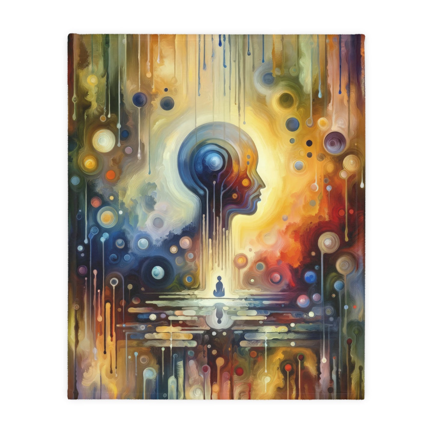Reflective Oneness Healing Velveteen Microfiber Blanket (Two-sided print)