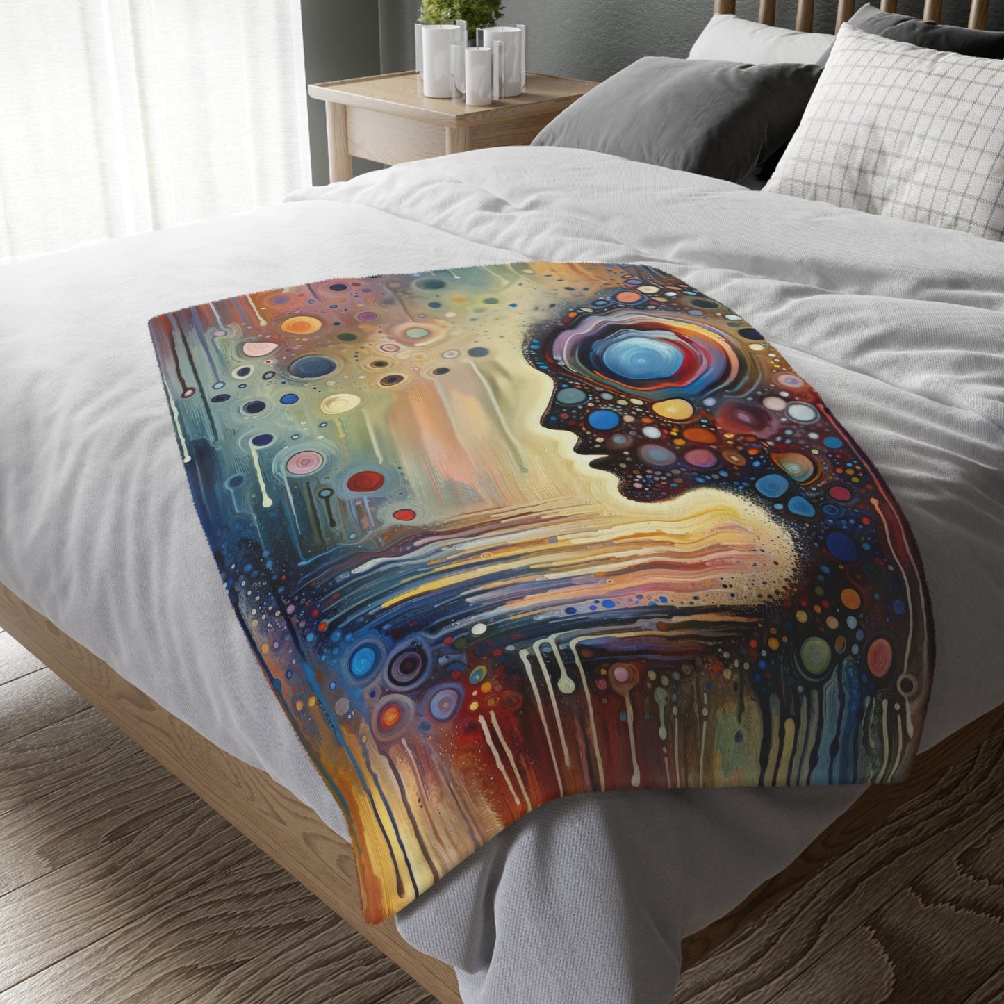 Echoed Intrinsic Universality Velveteen Microfiber Blanket (Two-sided print)