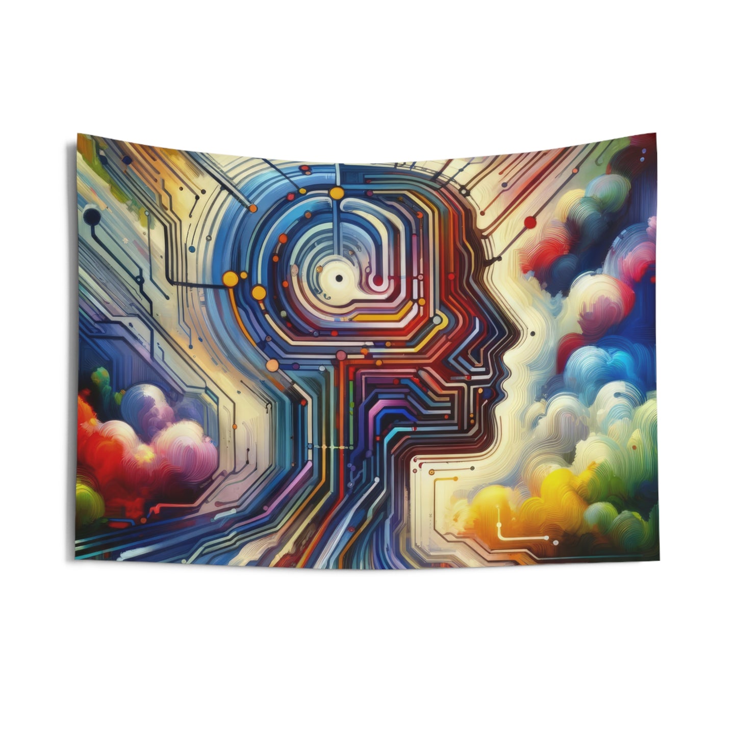 Supportive Digital Empathy Indoor Wall Tapestries