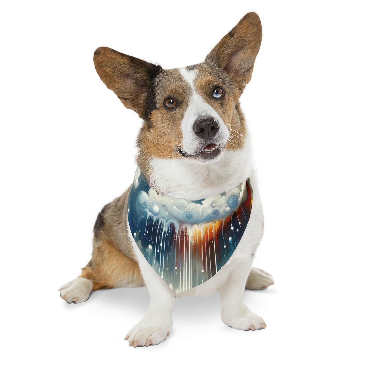 Grounding Silver Clouds Pet Bandana Collar
