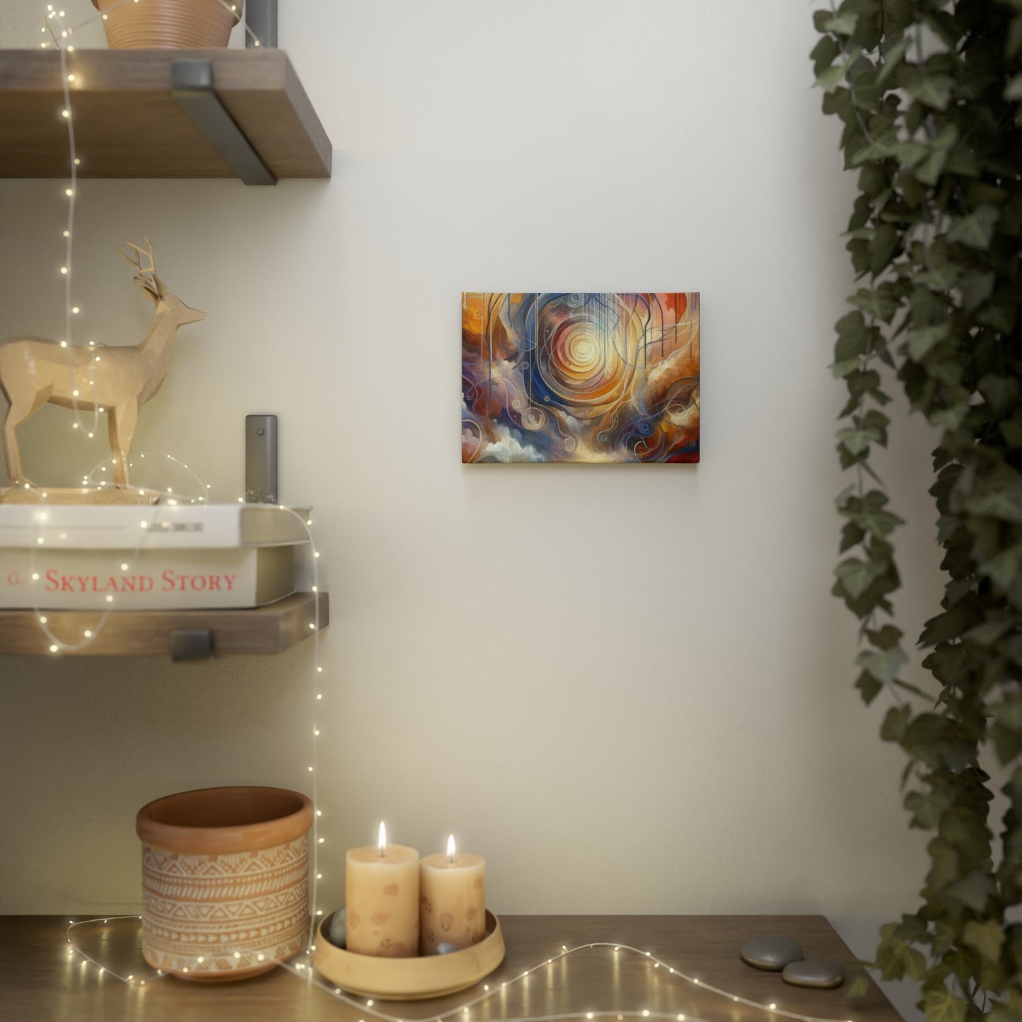 Presence Anchored Tachism Canvas Photo Tile
