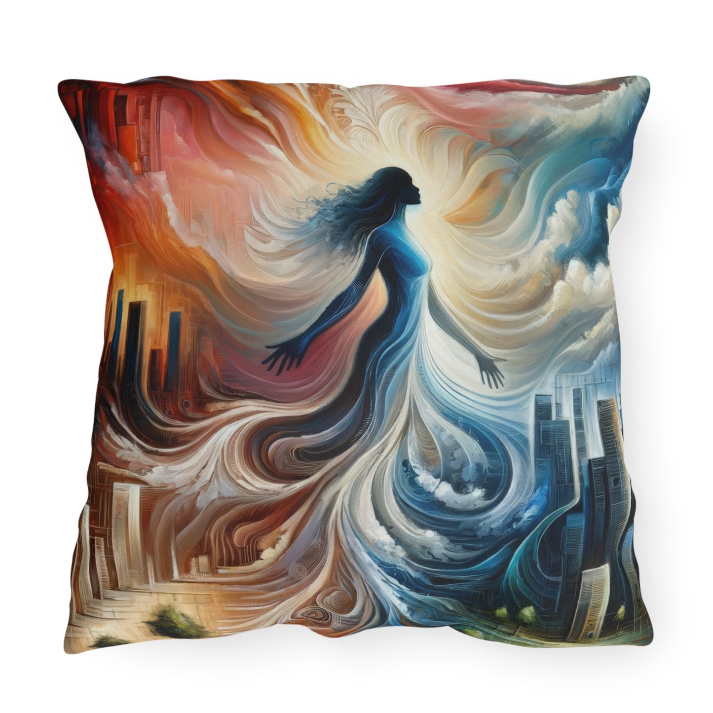 Transformative Tachism Emergence Outdoor Pillows