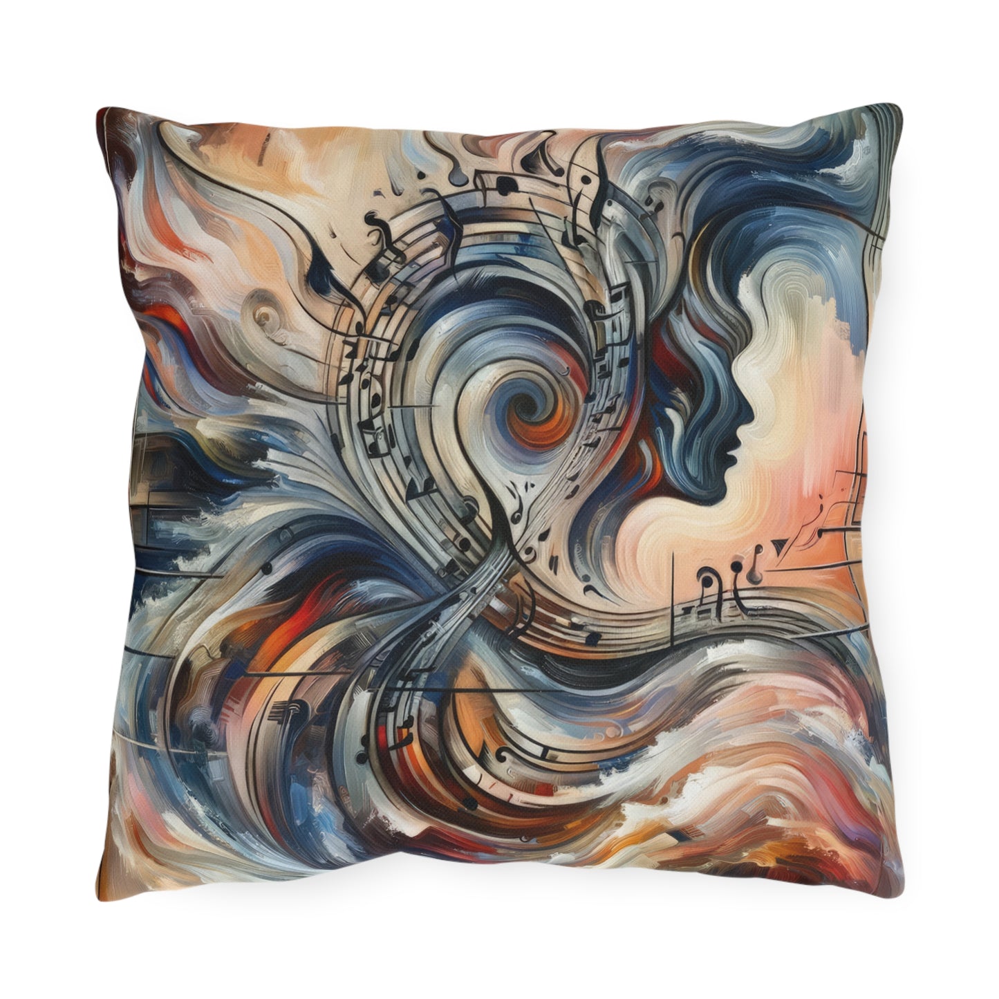 Symphonic Empathic Swirls Outdoor Pillows