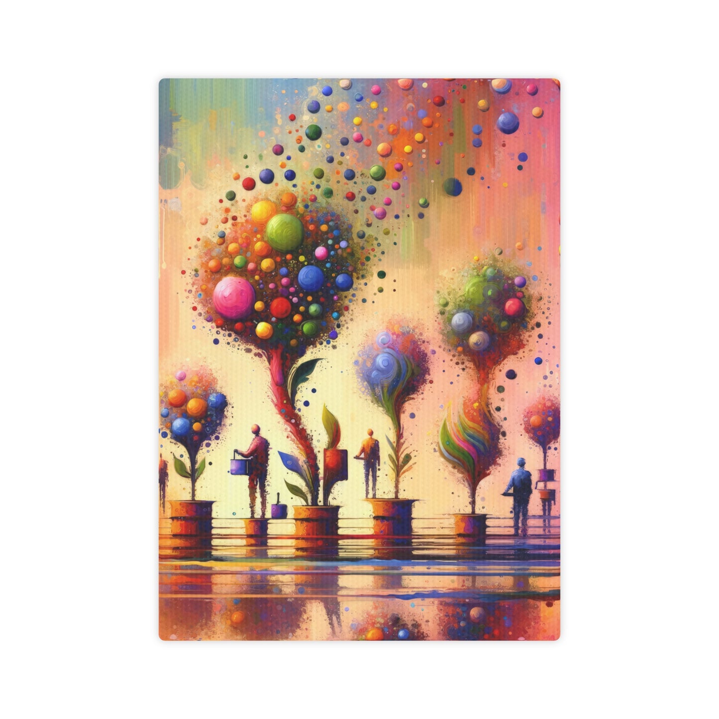 Vibrant Digital Arboriculture Canvas Photo Tile