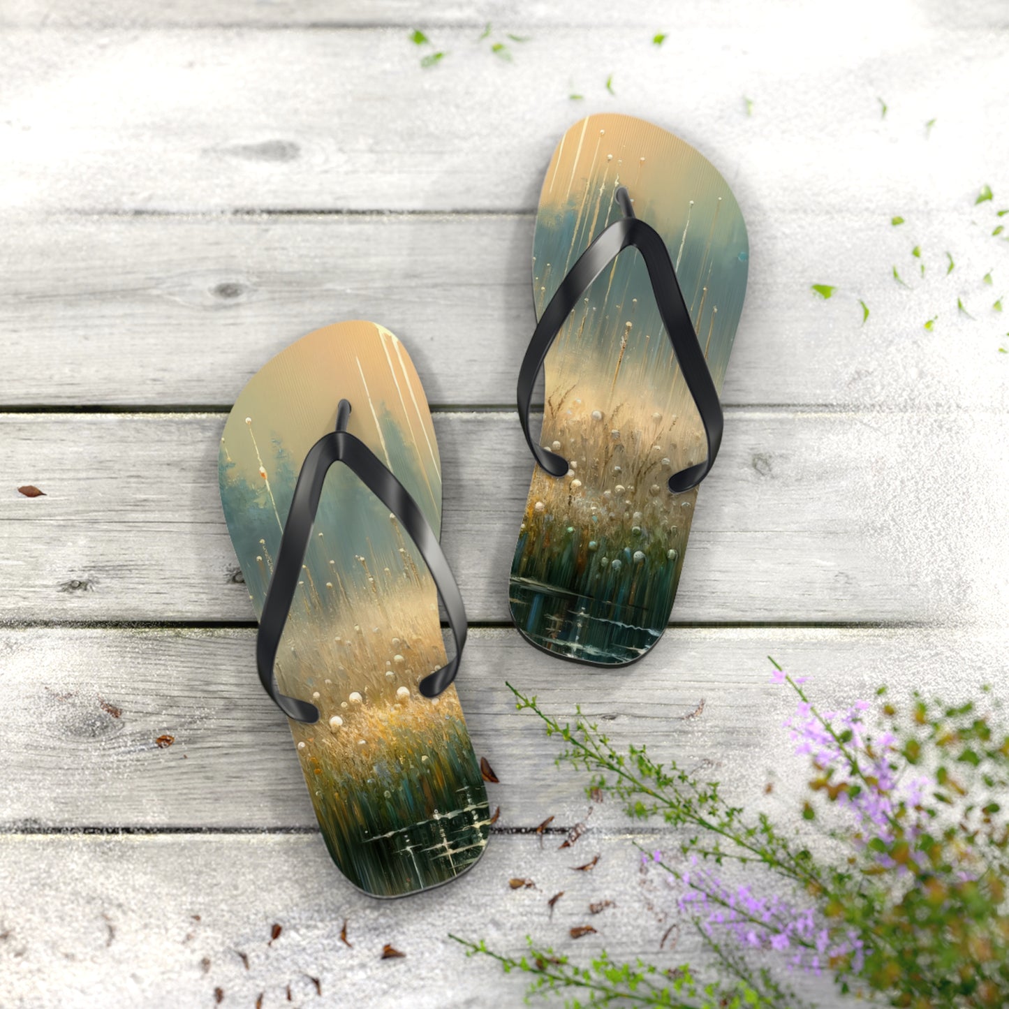 Observant Delicacy Heart Flip Flops