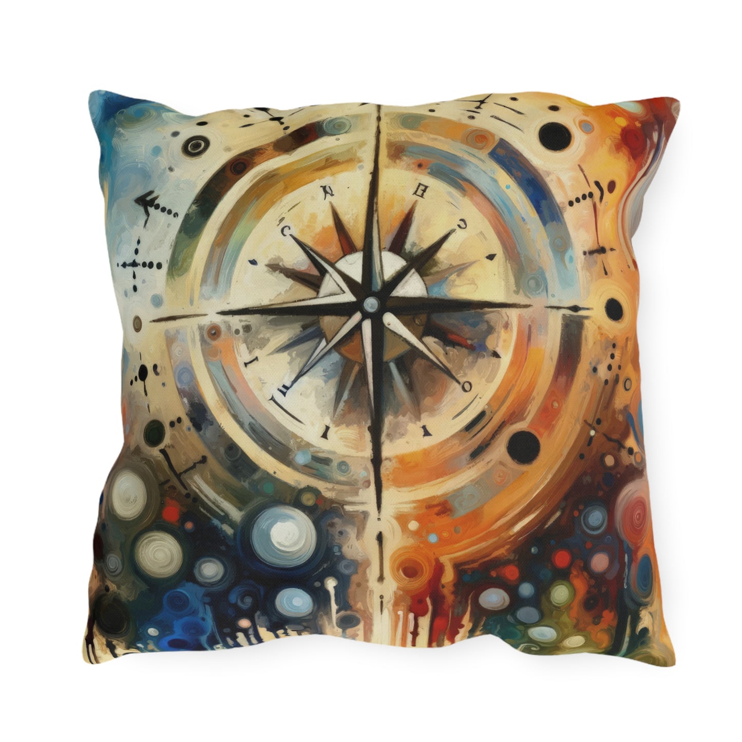 Guidance Abstract Compass Outdoor Pillows