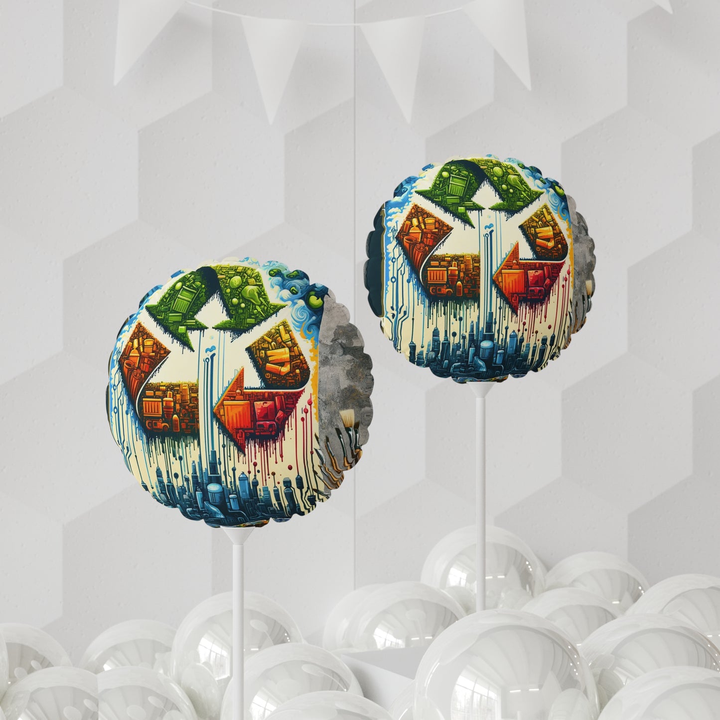 Upcycling Lifecycle Artistry Balloon (Round and Heart-shaped), 11"