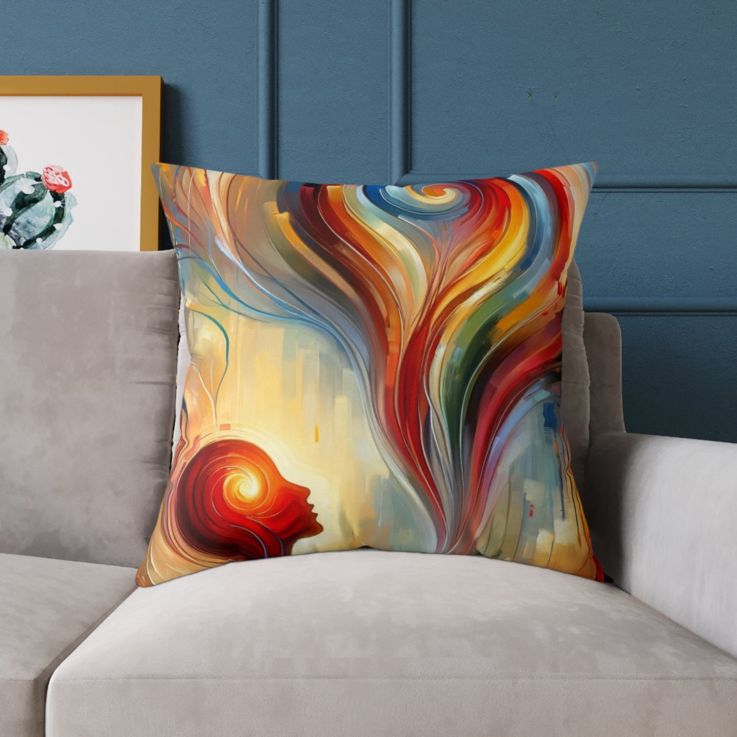 Empathetic Spiral Dialogue Spun Polyester Pillow