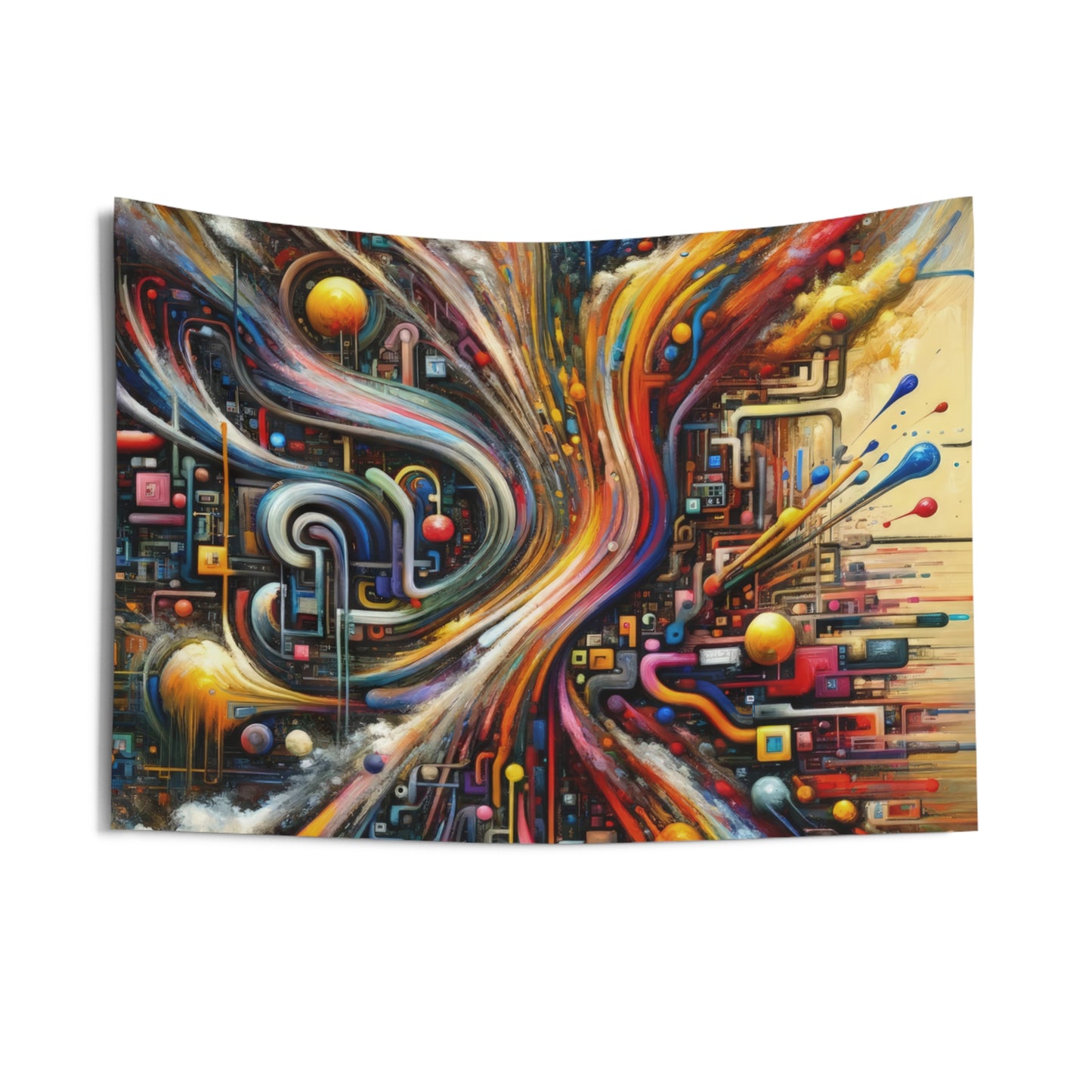 Information Bottleneck Cascade Indoor Wall Tapestries