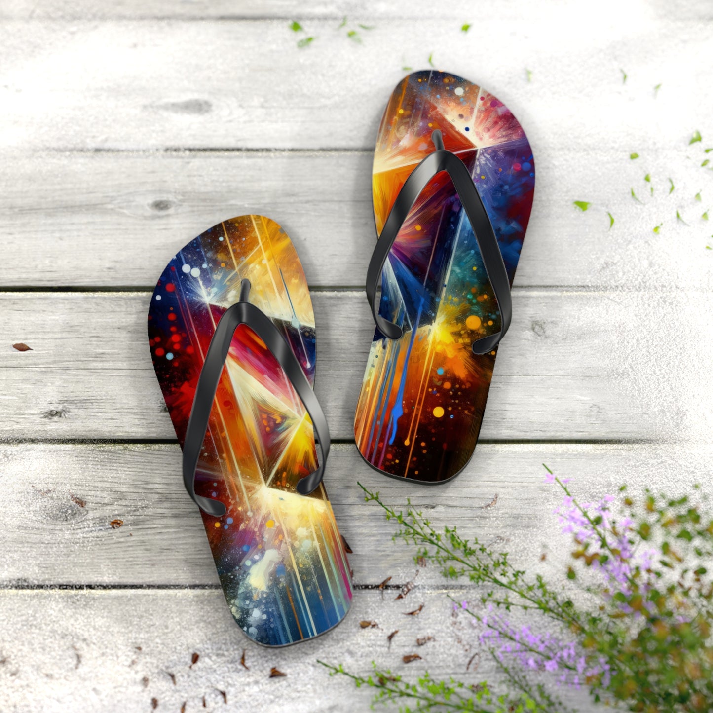 Prismatic Light Spectrum Flip Flops