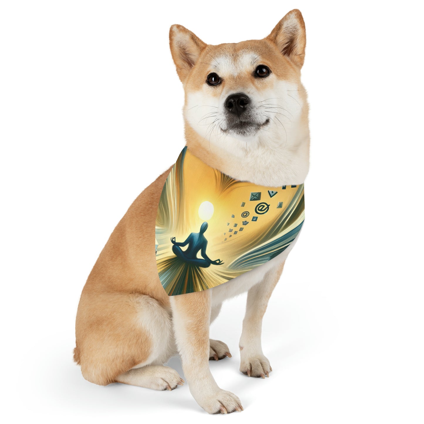 Meditative Commute Flow Pet Bandana Collar