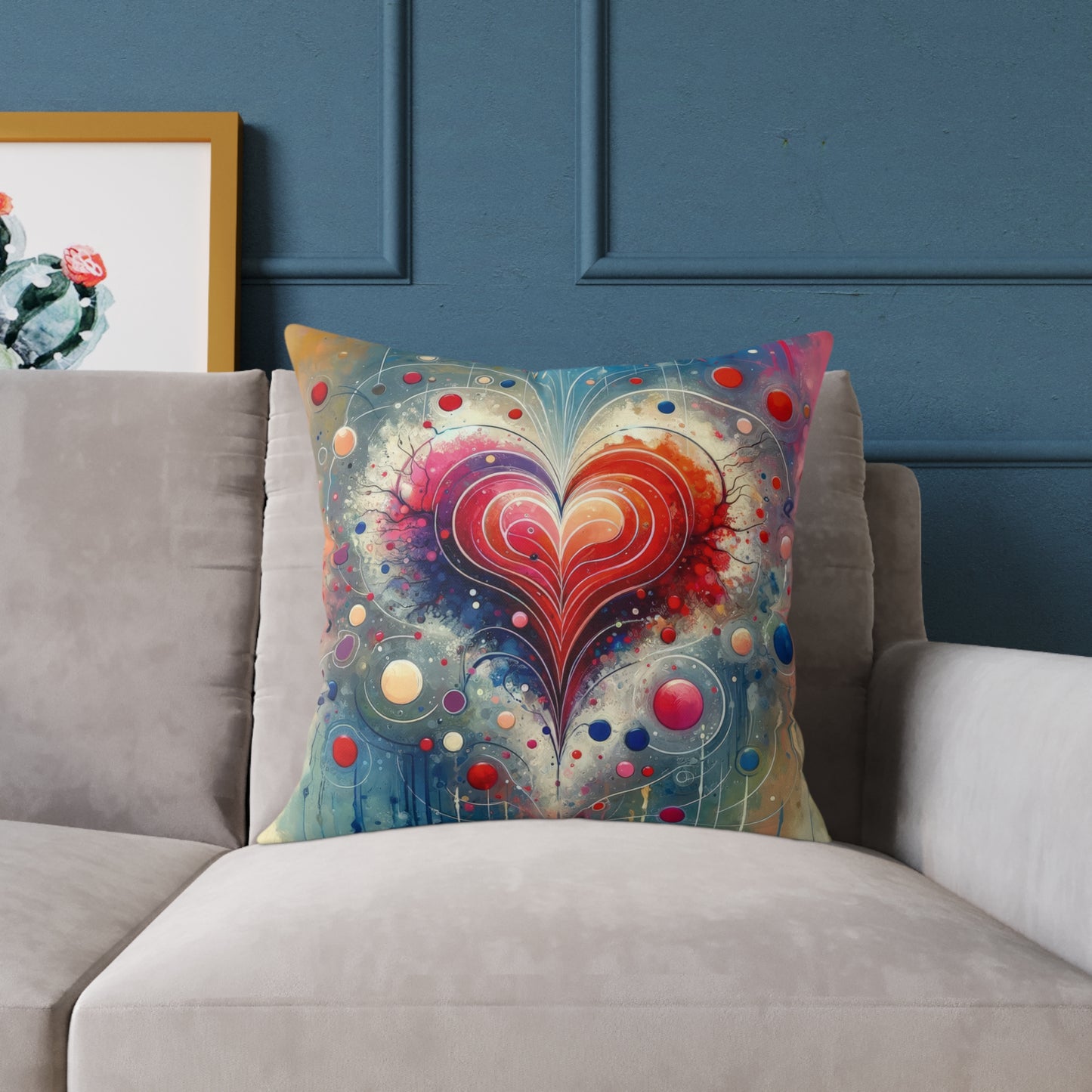 Emotional Physics Heart Spun Polyester Pillow