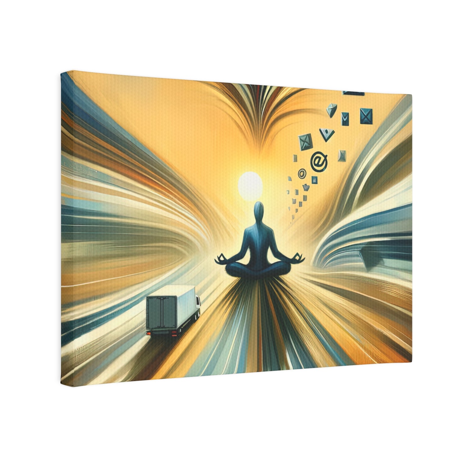 Meditative Commute Flow Canvas Photo Tile