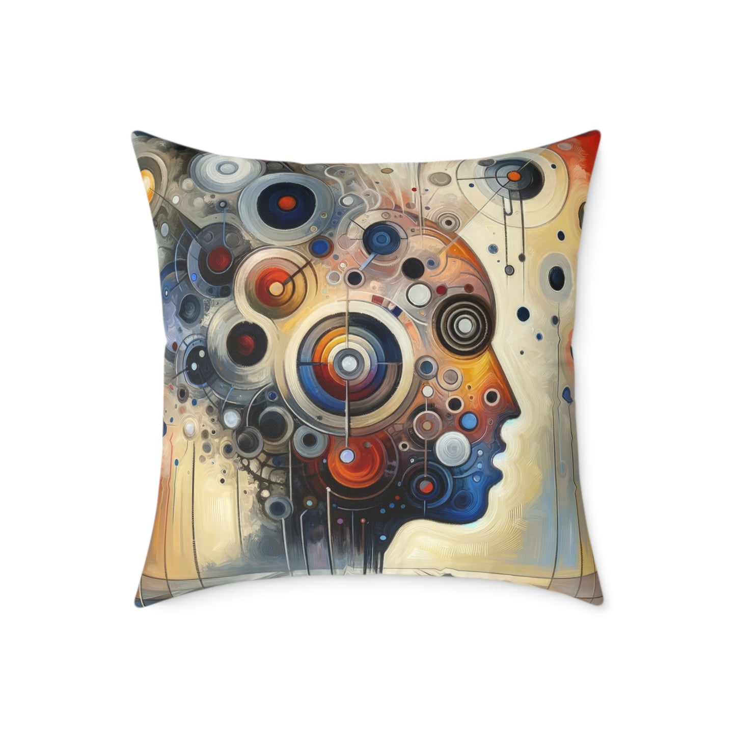 Mindful Tachism Engagement Spun Polyester Pillow