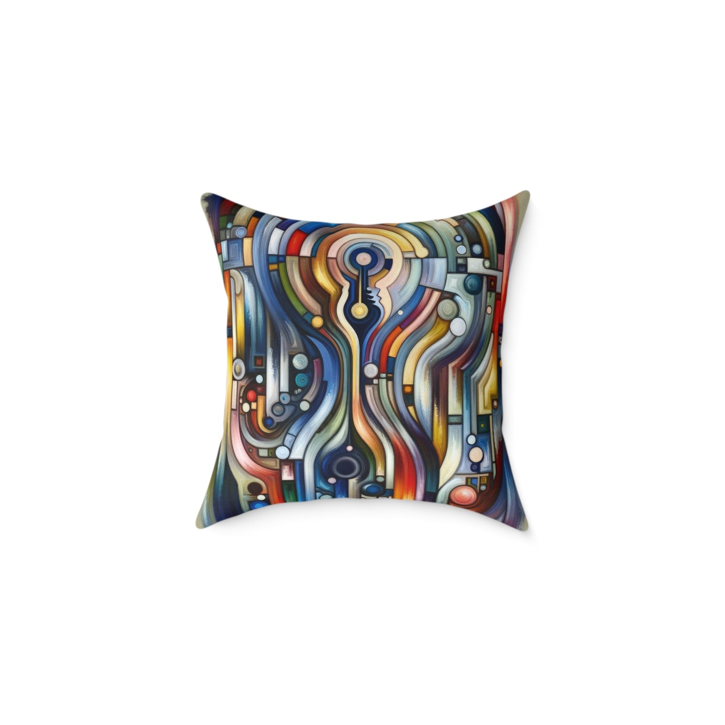 Embracing Faceted Unity Spun Polyester Pillow