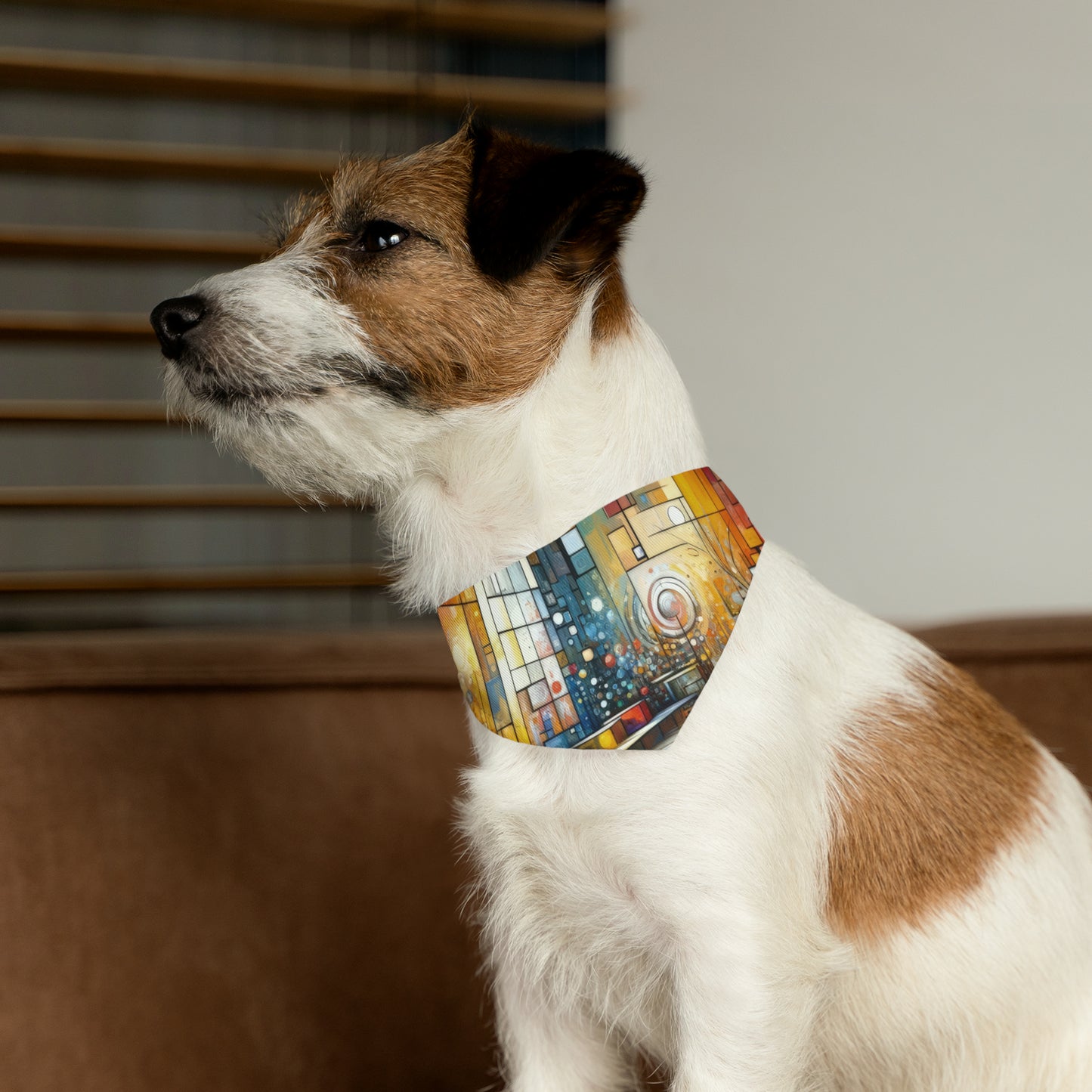 Reflective Habitation Art Pet Bandana Collar