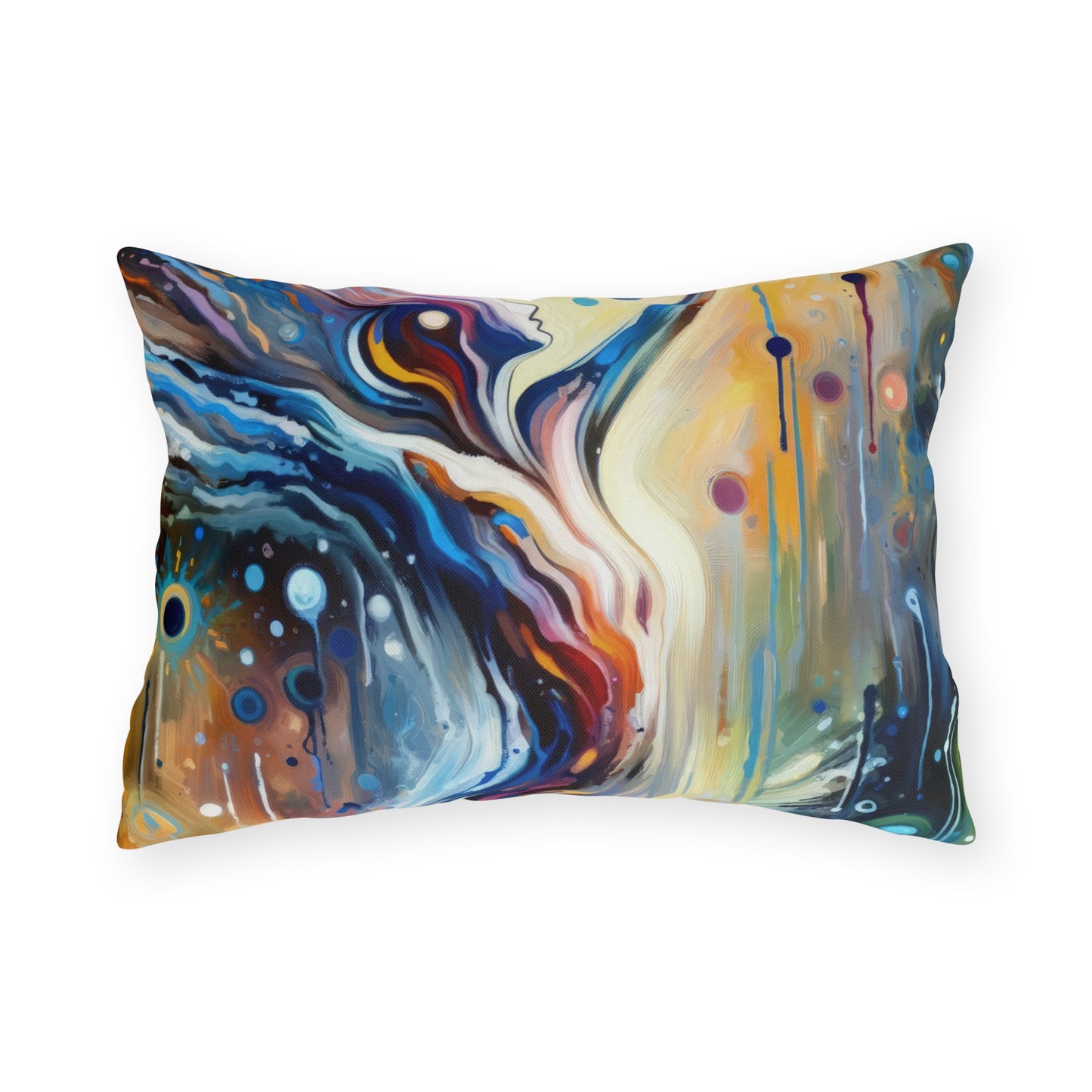 Journey Embrace Tachism Outdoor Pillows