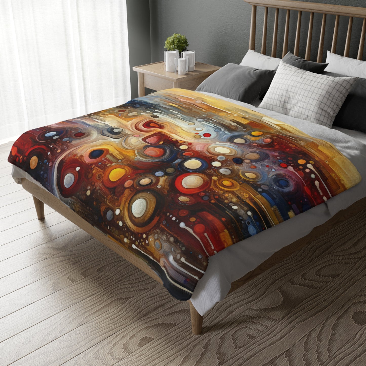 Tangible Touch Togetherness Velveteen Microfiber Blanket (Two-sided print)