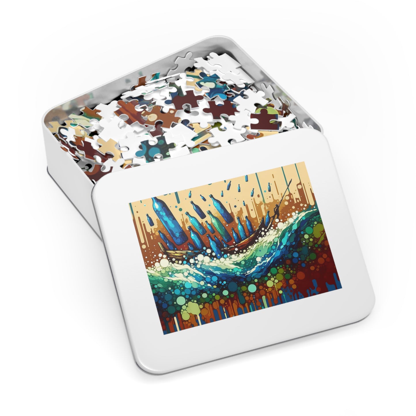 Oceanic Bottle Rescue Jigsaw Puzzle (30, 110, 252, 500,1000-Piece)