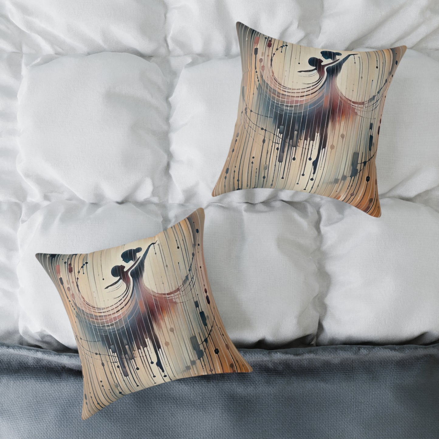 Rhythmic Heart Dance Spun Polyester Pillow