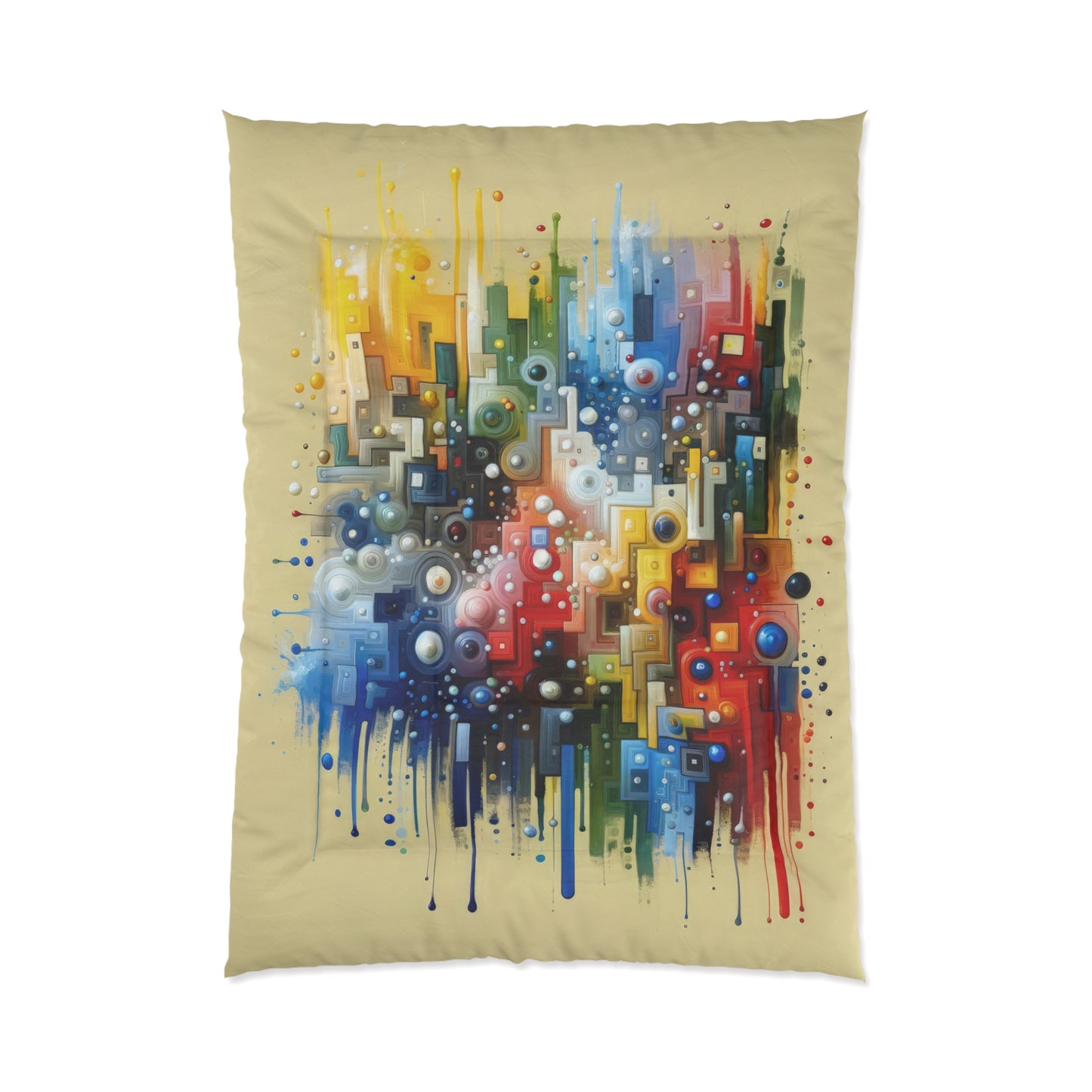 Connected Chromatic Tachism Comforter
