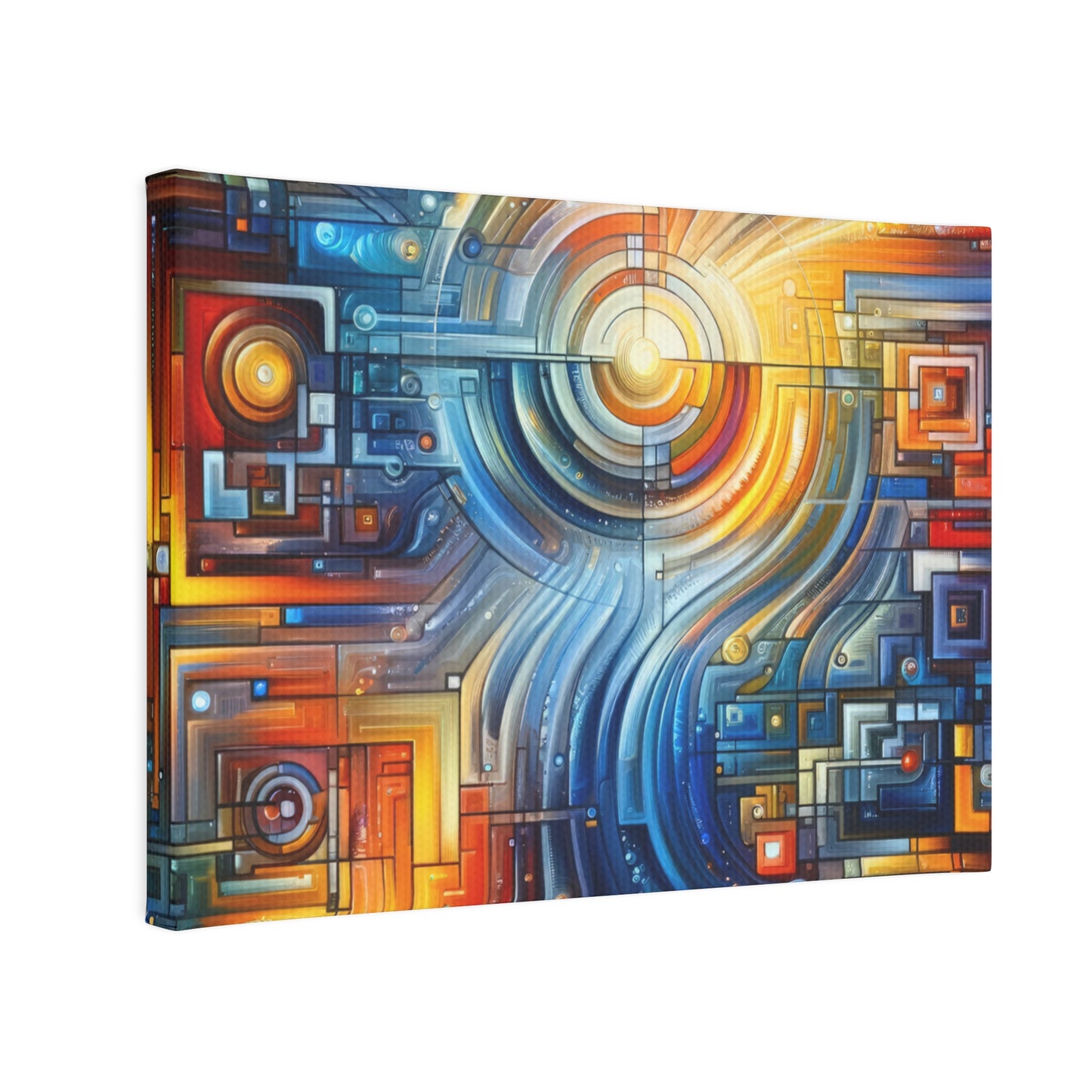 Digital Tachism Connectivity Canvas Photo Tile